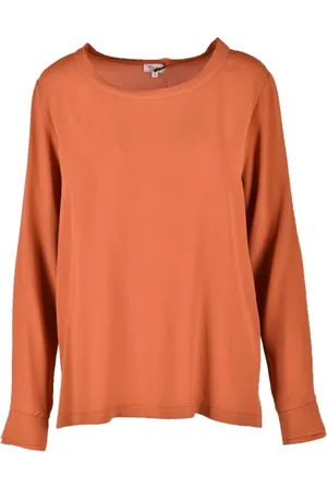 HER SHIRT Dames, Tops, Oranje, Maat: S Zijde