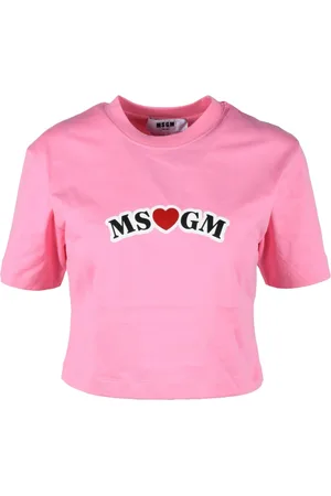 Msgm Dames, Tops, Roze, Maat: XS Katoen