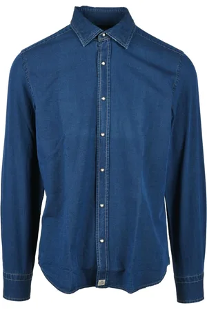 SONRISA Heren, Overhemden, Blauw, Maat: M Katoen