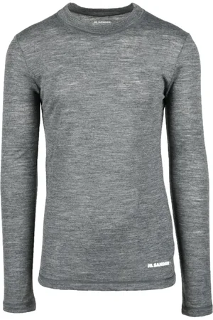 Jil Sander Heren, Tops, Grijs, Maat: S Wol