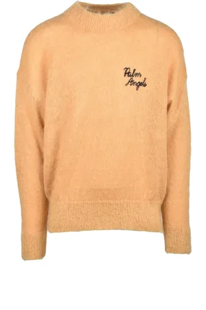 Palm Angels Heren, Truien, Bruin, Maat: S Wol