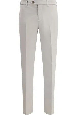 Brunello Cucinelli Heren, Broeken, Grijs, Maat: 2XL Katoen