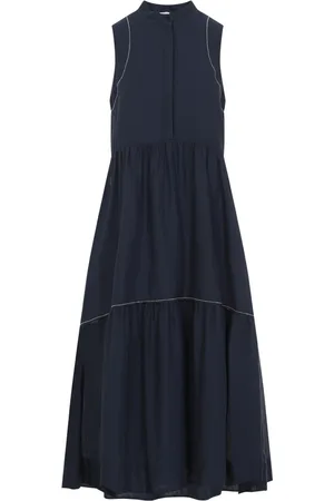 PESERICO SIGN Dames, Jurken, Blauw, Maat: XS Katoen