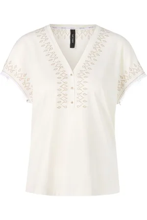 Marc Cain Dames, Tops, Wit, Maat: M