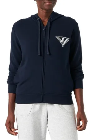 Emporio Armani Dames, Sweatshirts & Hoodies, Blauw, Maat: XS Katoen