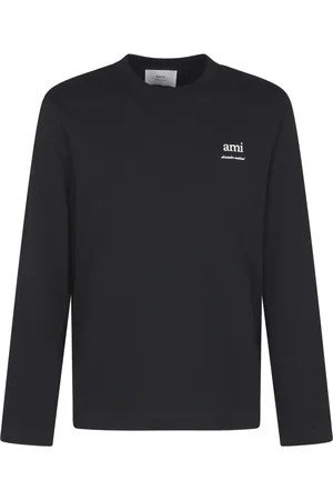 Ami Heren, Tops, Zwart, Maat: S Katoen