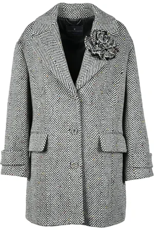 ERMANNO SCERVINO Dames, Mantels, Zwart, Maat: XS Wol
