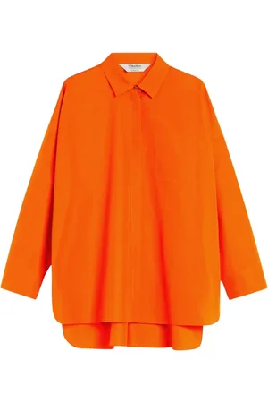 Max Mara Dames, Blouses & Shirts, Oranje, Maat: S Katoen