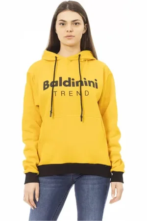 BALDININI Dames, Sweatshirts & Hoodies, Geel, Maat: L Katoen
