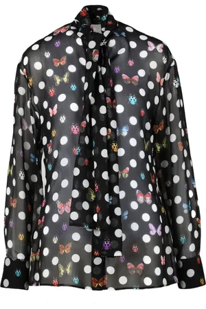 VERSACE Dames, Blouses & Shirts, Veelkleurig, Maat: 2XS Zijde