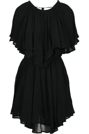 Dondup Dames, Jurken, Zwart, Maat: S Chiffon