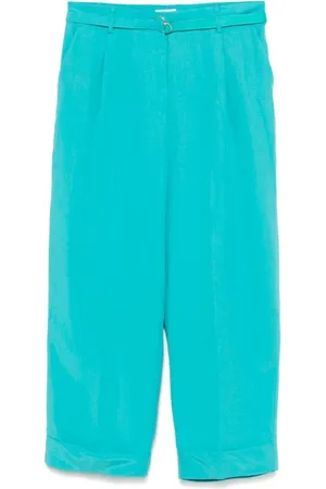 Liu Jo Dames, Broeken, Blauw, Maat: XS Linnen