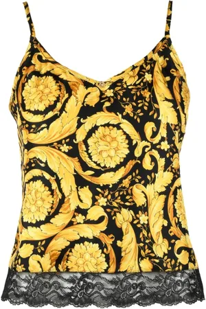 VERSACE Dames, Tops, Veelkleurig, Maat: S Zijde