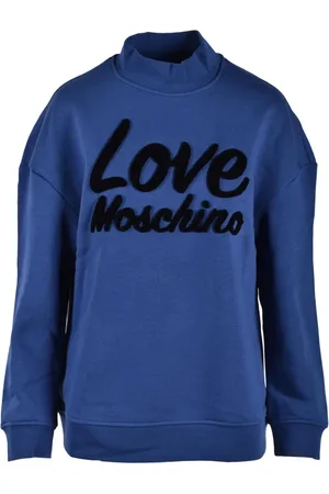 Moschino Dames, Truien, Blauw, Maat: L Katoen