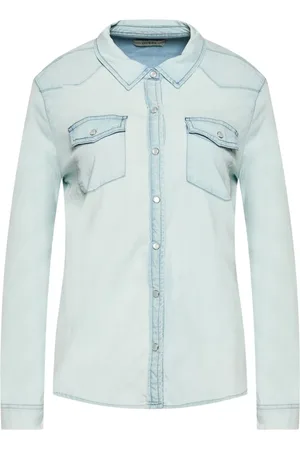 Guess Dames, Blouses & Shirts, Blauw, Maat: XS Denim