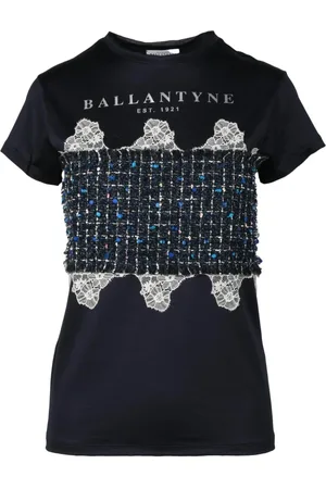 BALLANTYNE Dames, Tops, Blauw, Maat: S Katoen