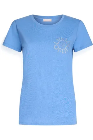 Liu Jo Dames, Tops, Blauw, Maat: L Katoen