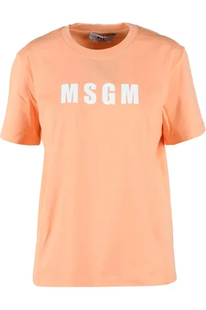 Msgm Dames, Tops, Oranje, Maat: L Katoen