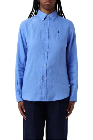Ralph Lauren Dames, Blouses & Shirts, Blauw, Maat: S Katoen
