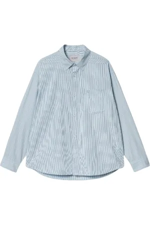 Carhartt Heren, Overhemden, Blauw, Maat: S Katoen