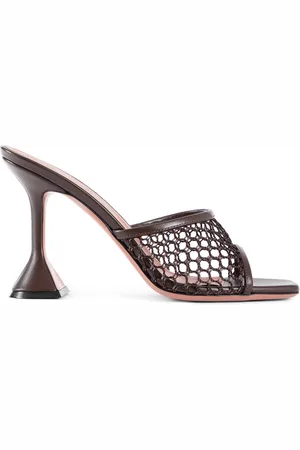 Amina Muaddi Dames, Schoenen, Zwart, Maat: 38 EU Leer