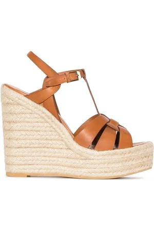 Saint Laurent Dames, Schoenen, Bruin, Maat: 37 1/2 EU Leer