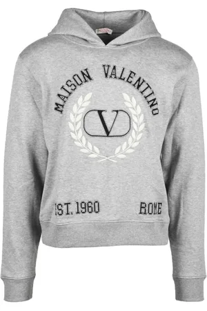 VALENTINO Heren, Sweatshirts & Hoodies, Grijs, Maat: L Katoen