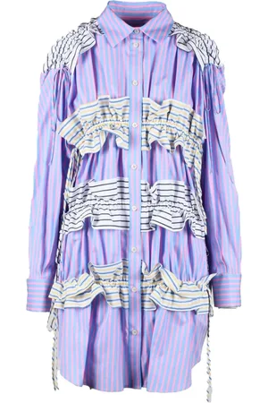 Msgm Dames, Jurken, Paars, Maat: M Katoen