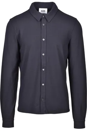 ALPHA STUDIO Heren, Overhemden, Blauw, Maat: M Katoen