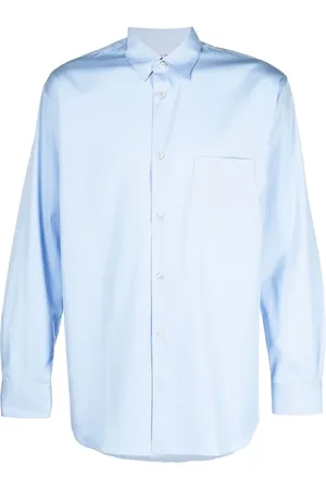 Comme des Garçons Heren, Overhemden, Blauw, Maat: L Katoen