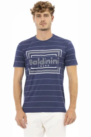 BALDININI Heren, Tops, Blauw, Maat: L Katoen