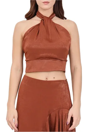 AKEP Dames, Tops, Bruin, Maat: XS Viscose