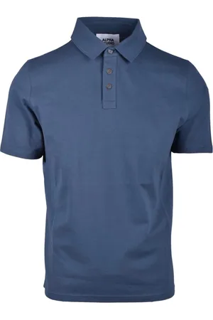 ALPHA STUDIO Heren, Tops, Blauw, Maat: M Katoen