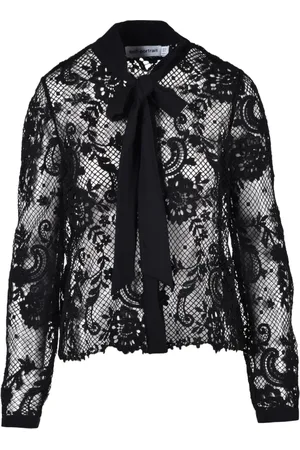 Self-Portrait Dames, Blouses & Shirts, Zwart, Maat: XL Poliester