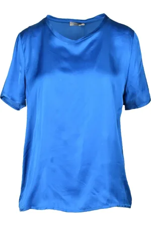Think! Dames, Blouses & Shirts, Blauw, Maat: L Viscose