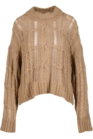 Pinko Dames, Truien, Bruin, Maat: L Wol
