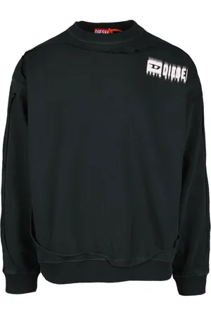 Diesel Heren, Sweatshirts & Hoodies, Zwart, Maat: L Katoen