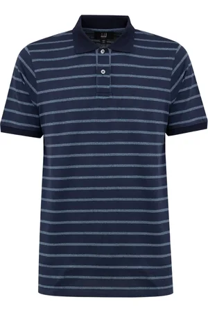 Dunhill Heren, Tops, Blauw, Maat: M Katoen
