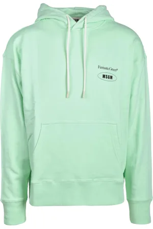 Msgm Heren, Sweatshirts & Hoodies, Groen, Maat: L Katoen