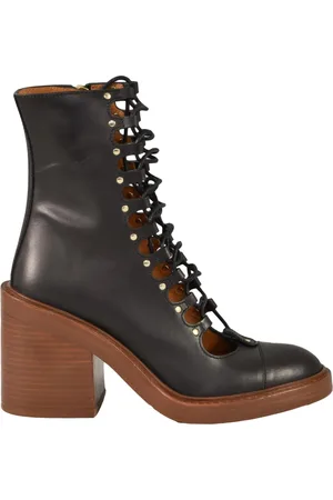 Chloé Dames, Schoenen, Zwart, Maat: 38 1/2 EU Leer