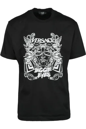 VERSACE Heren, Tops, Zwart, Maat: S Katoen