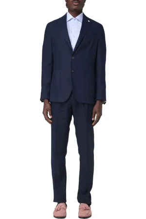 Manuel Ritz Heren, Pakken, Blauw, Maat: XL Linnen