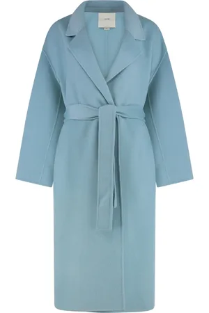 Calvin Klein Dames, Mantels, Blauw, Maat: S Wol