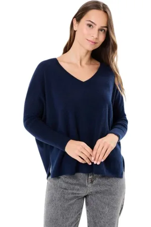 ABSOLUT CASHMERE Dames, Truien, Blauw, Maat: S Kasjmier