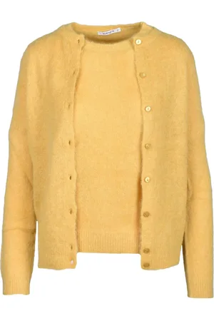 KANGRA CASHMERE Dames, Truien, Geel, Maat: M Wol