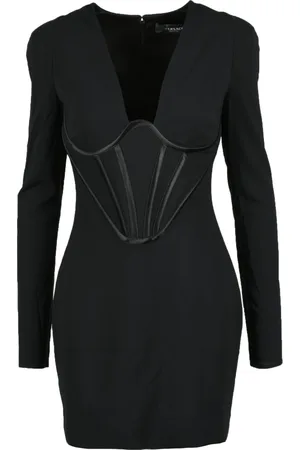 VERSACE Dames, Jurken, Zwart, Maat: XS Viscose