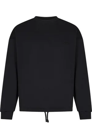 Ermenegildo Zegna Heren, Sweatshirts & Hoodies, Zwart, Maat: XL Katoen