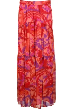 Dondup Dames, Rokken, Rood, Maat: XS Chiffon