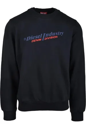 Diesel Heren, Sweatshirts & Hoodies, Zwart, Maat: L Katoen