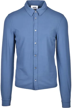 ALPHA STUDIO Heren, Overhemden, Blauw, Maat: L Katoen